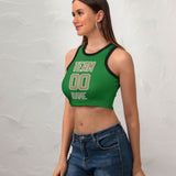 Custom Emerald Green Light Khaki Sleeveless Tank Top