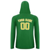 Custom Emerald Green Light Yellow UV-Hoodie