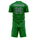 Custom Emerald Green Blue Green Soccer Jersey