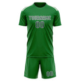Custom Emerald Green Blue Green Soccer Jersey