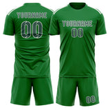Custom Emerald Green Blue Green Soccer Jersey