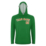 Custom Emerald Green Orange UV-Hoodie