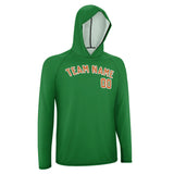 Custom Emerald Green Orange UV-Hoodie