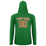 Custom Emerald Green Orange UV-Hoodie