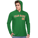 Custom Emerald Green Orange UV-Hoodie