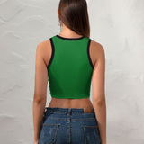 Custom Emerald Green Gold Sleeveless Tank Top