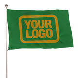 Custom Emerald Green Yellow Flag