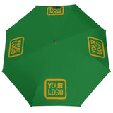 Custom Emerald Green Yellow Automatic Umbrella