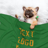Custom Emerald Green Yellow Pet Blanket