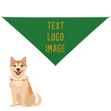 Custom Emerald Green Yellow Pet Scarf