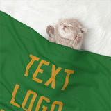 Custom Emerald Green Yellow Pet Blanket