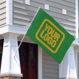 Custom Emerald Green Yellow Flag