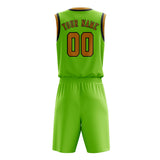 Custom Emerald Green Yellow Basketball Set