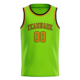 Custom Emerald Green & Yellow Colors Design Sports Basketball Jersey