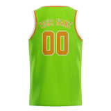 Custom Emerald Green & Yellow Colors Design Sports Basketball Jersey