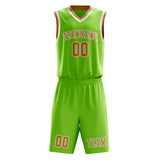 Custom Emerald Green Yellow Basketball Set