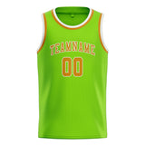 Custom Emerald Green & Yellow Colors Design Sports Basketball Jersey