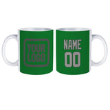 Custom Emerald Green Gray Mug