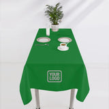 Custom Emerald Green Dark Grey Square Table Cloth