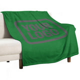 Custom Emerald Green Dark Grey Blanket