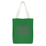Custom Emerald Green Gray Canvas Tote Bag