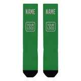 Custom Emerald Green Gray Knee-High Sock
