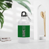 Custom Emerald Green Gray Sports Bottle