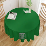 Custom Emerald Green Gray Round Table Cloth