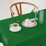 Custom Emerald Green Dark Grey Square Table Cloth