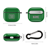 Custom Emerald Green Gray AirPods Case (3rd Generation)