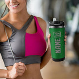 Custom Emerald Green Gray Stainless Steel Water Cup