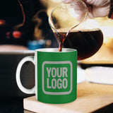 Custom Emerald Green Gray Mug