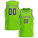 Custom Emerald Green & Dark Grey Colors Design Sports Basketball Jersey