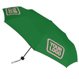 Custom Emerald Green Light Pink Automatic Umbrella