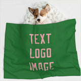 Custom Emerald Green Light Pink Pet Blanket
