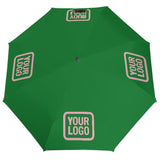 Custom Emerald Green Light Pink Automatic Umbrella