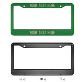 Custom Emerald Green Light Pink License Plate Frame