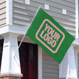 Custom Emerald Green Light Pink Flag