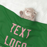 Custom Emerald Green Light Pink Pet Blanket