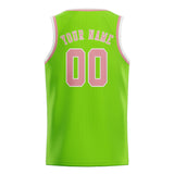 Custom Emerald Green & Light Pink Colors Design Sports Basketball Jersey