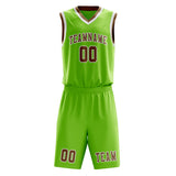 Custom Emerald Green Khaki Basketball Set