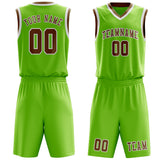 Custom Emerald Green Khaki Basketball Set