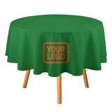 Custom Emerald Green Orange Round Table Cloth
