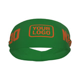 Custom Emerald Green Orange Sports headband