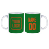 Custom Emerald Green Orange Mug