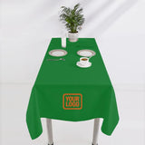 Custom Emerald Green Khaki Square Table Cloth