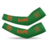 Custom Emerald Green Orange Arm Sleeve