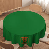 Custom Emerald Green Orange Round Table Cloth