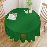 Custom Emerald Green Orange Round Table Cloth