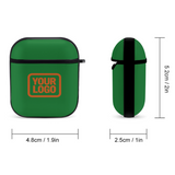Custom Emerald Green Orange AirPods Case